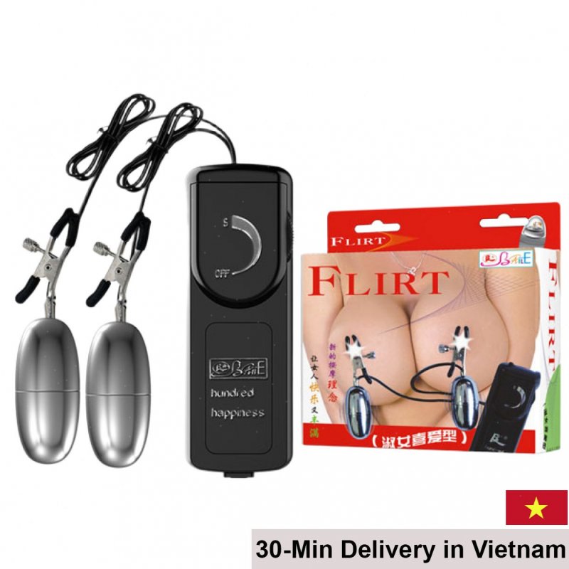 Baile Nipple Clamp with Vibrating Egg for Intense 