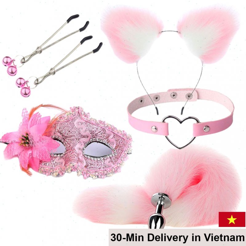 JIUAI Exotic Fox 5-Piece Sexy Cosplay Pleasure Set 