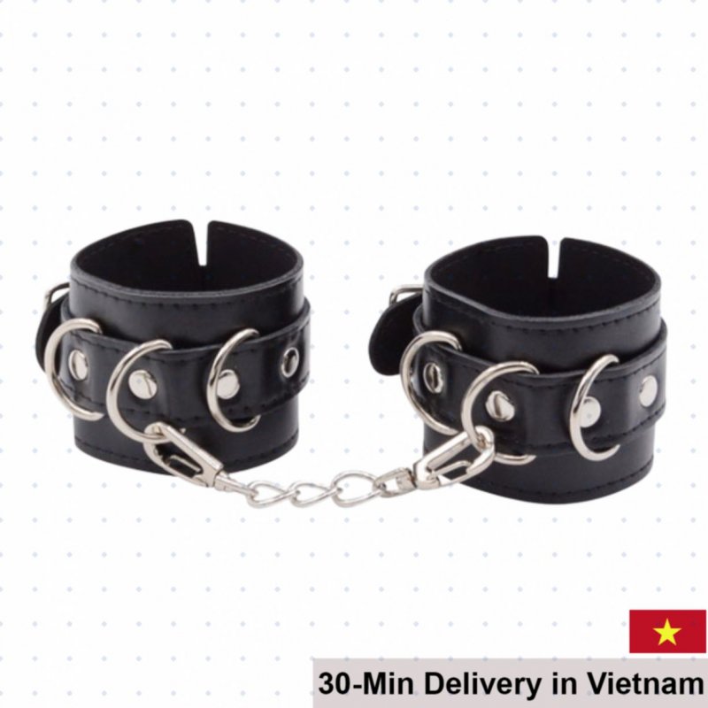 Leather SM Handcuffs BDSM Restraints Couple Play 