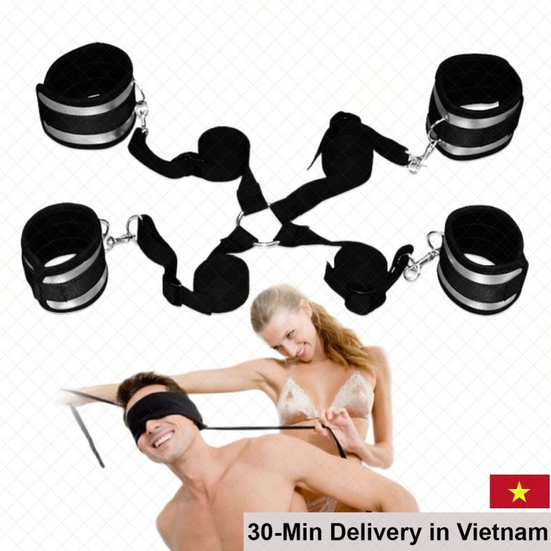 Lovetoy Soft Leather Handcuffs Restraint BDSM Bondage Black White 