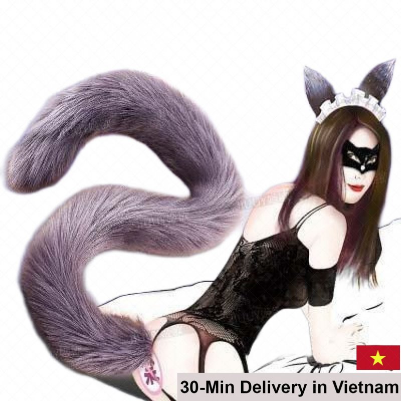 Mizzzee Fox Tail Sextoy Double Penetration Anal Vaginal 