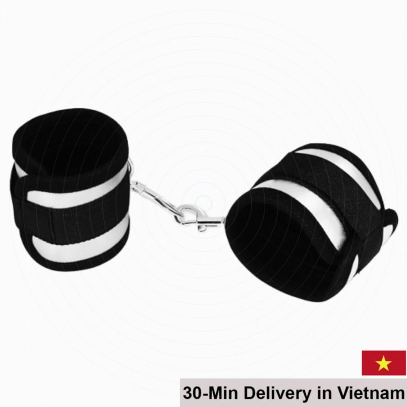 Lovetoy Soft Fabric Handcuffs with Adjustable Locks for BDSM Play 