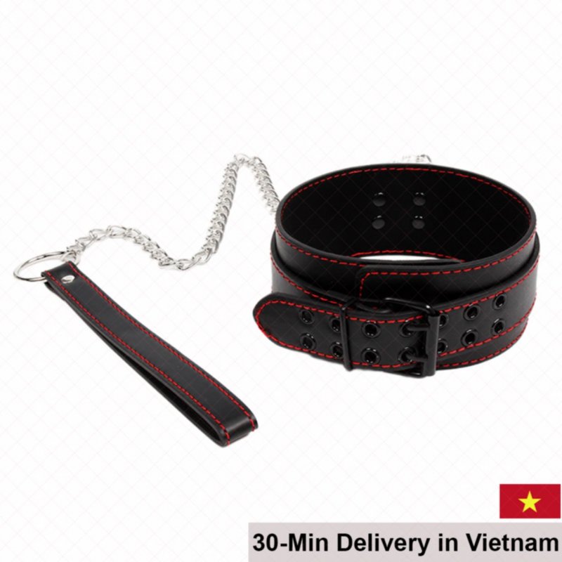 SM Set Leather Collar Chain Enhance Intense Pleasure 