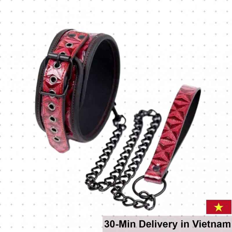 BDSM Collar Chain Ring Sexy Bondage Foreplay Gear 