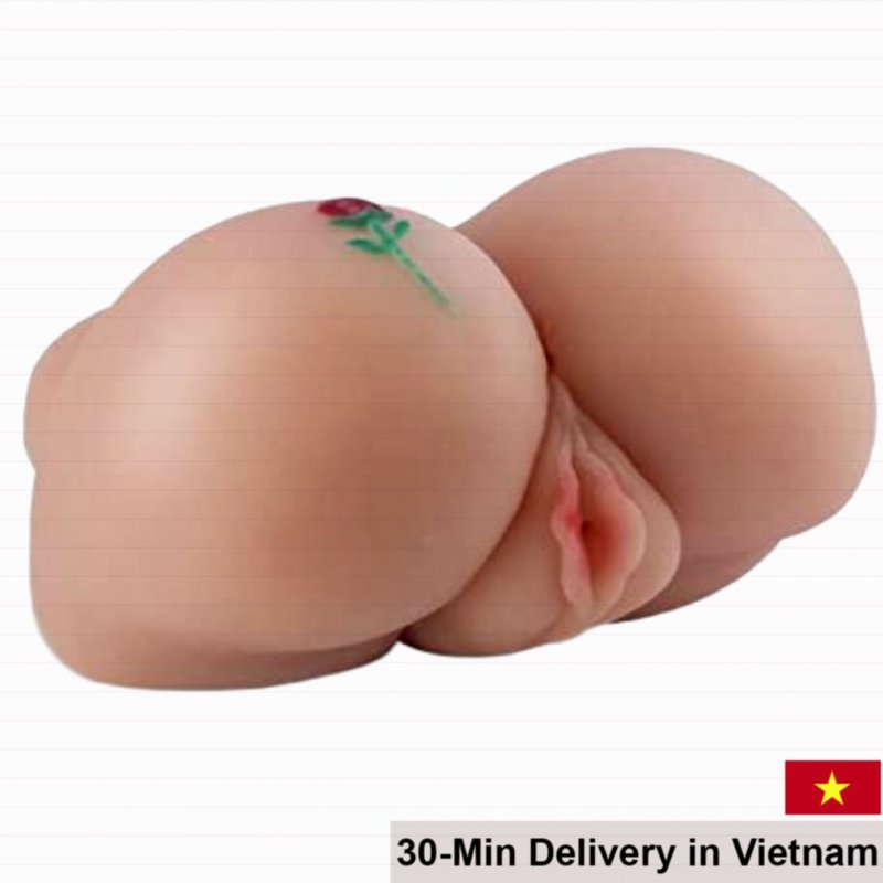Silicone Realistic Rose Buttock Male Masturbator Toy 