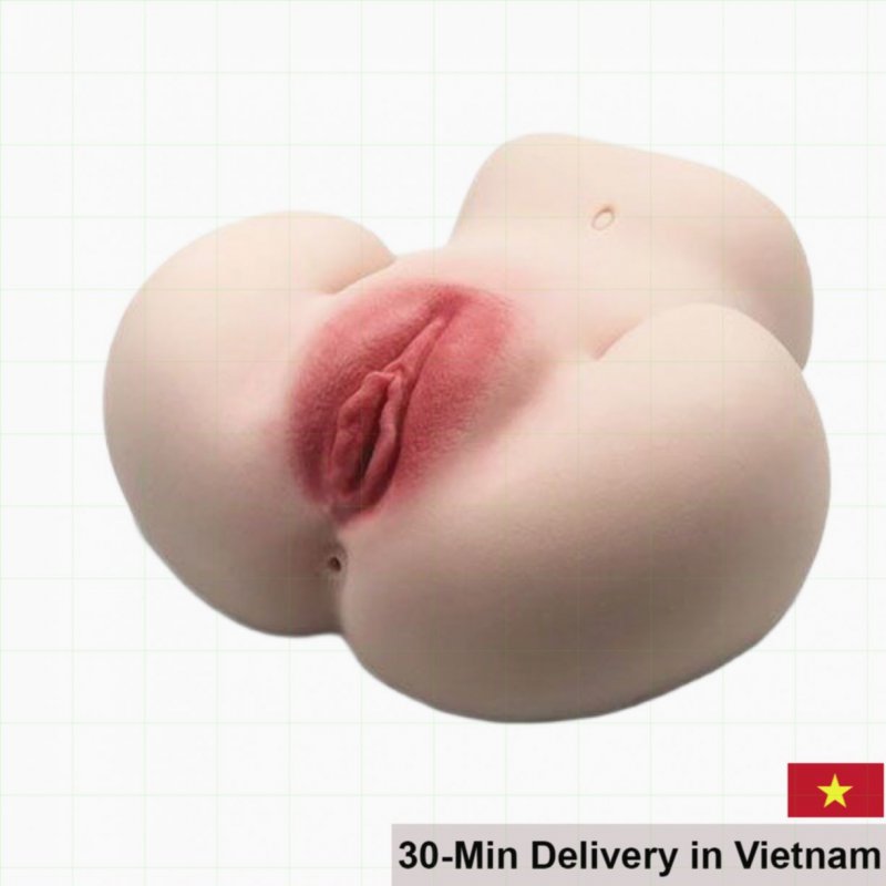 Silicone Soft Realistic Female Masturbator Lying Down Pink 