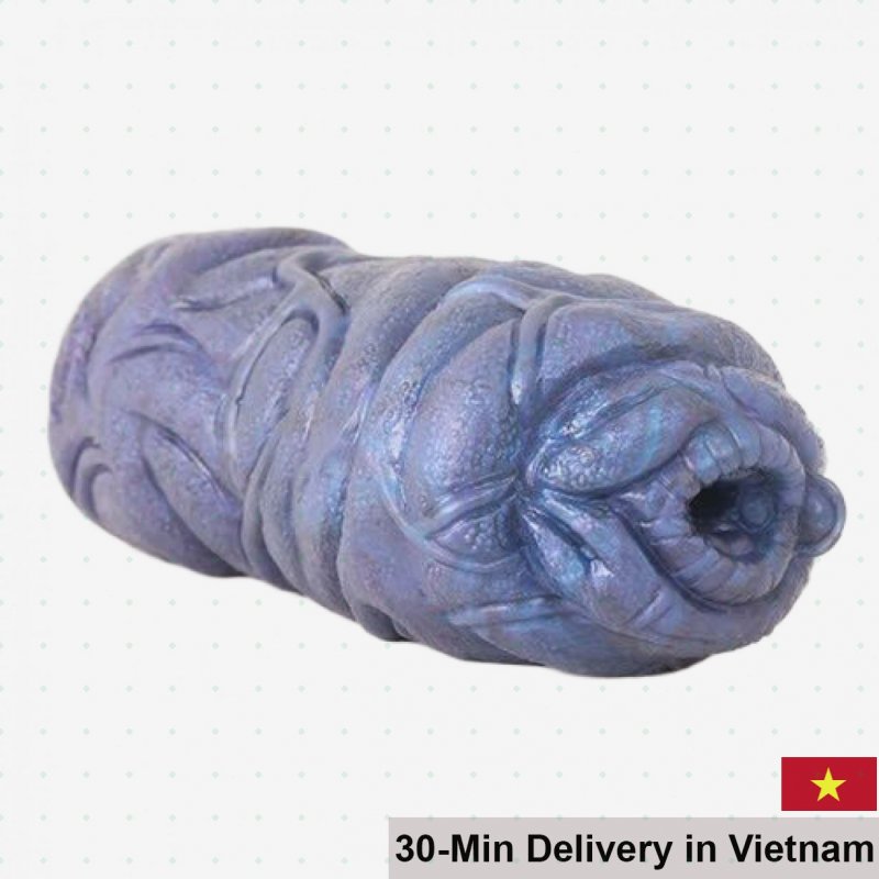 FAAK Blue Silicone Realistic Anal Masturbator Male Pleasure 