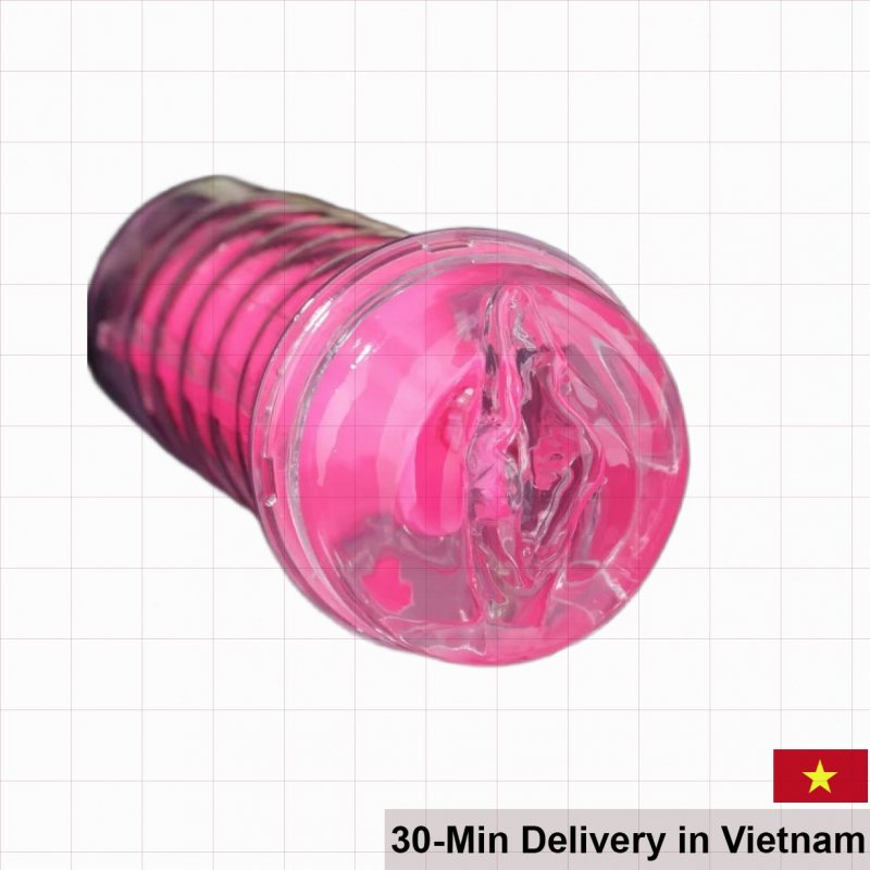 Lovetoy Lumino Glow Pink Transparent Soft Masturbator 