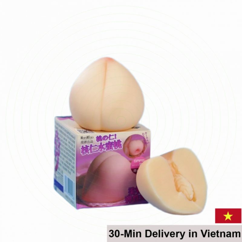 Manmiao Peach Shaped Soft Elastic Realistic Vagina Toy 