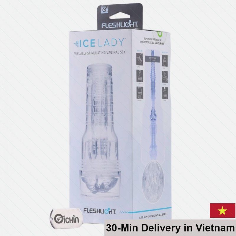 Fleshlight Ice Lady Crystal Clear Realistic Masturbator Premium Silicone 