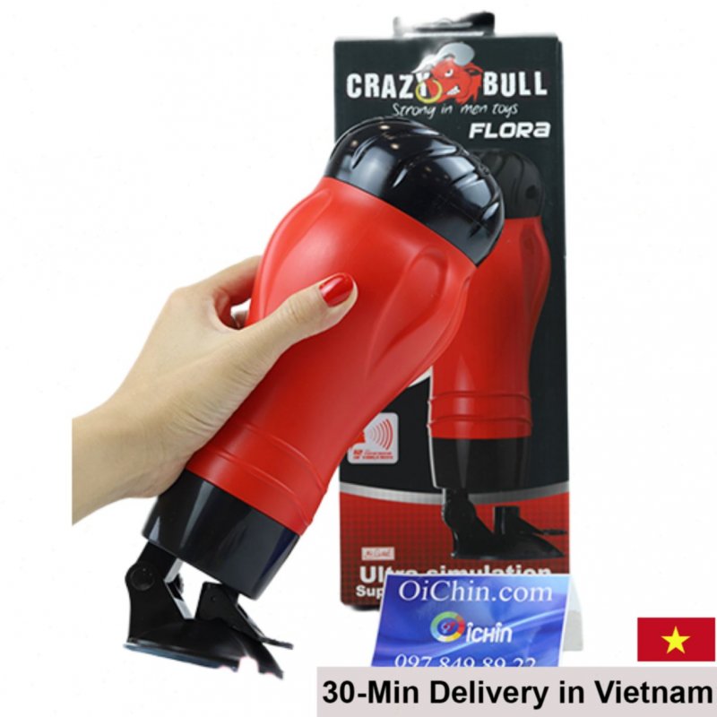 Crazy Bull Wall-Mount Vibrating Realistic Male Masturbator 