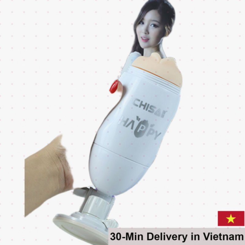 Chisa Happy Dual-Ended Vibrating Wall-Mount Pussy 