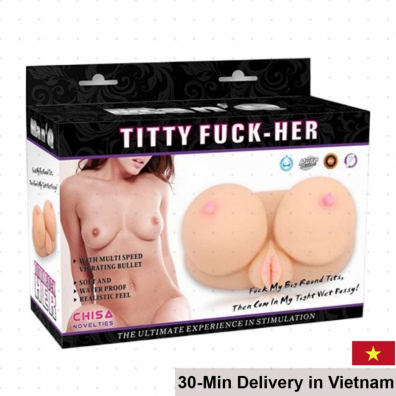 CHISA 2-in-1 Silicone Realistic Male Masturbator Vibrating Toy 