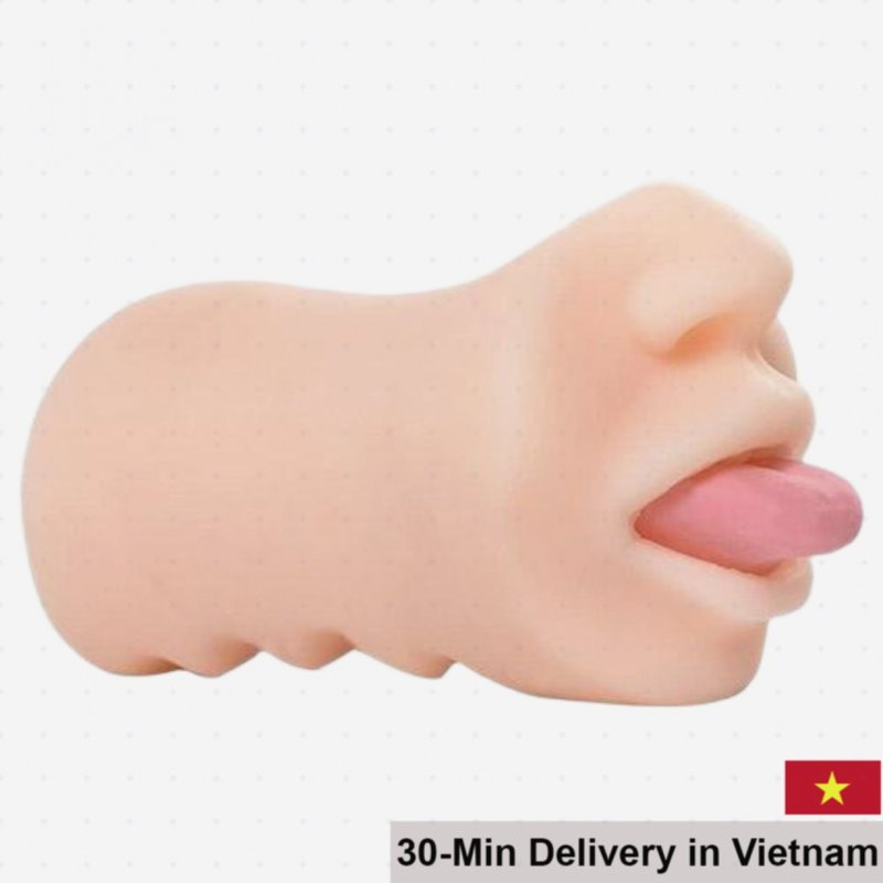 Silicone Mouth Masturbator Male Pleasure Sex Toy 