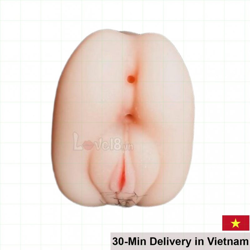 Furry Silicone Vibrating Pussy Masturbator with Egg 