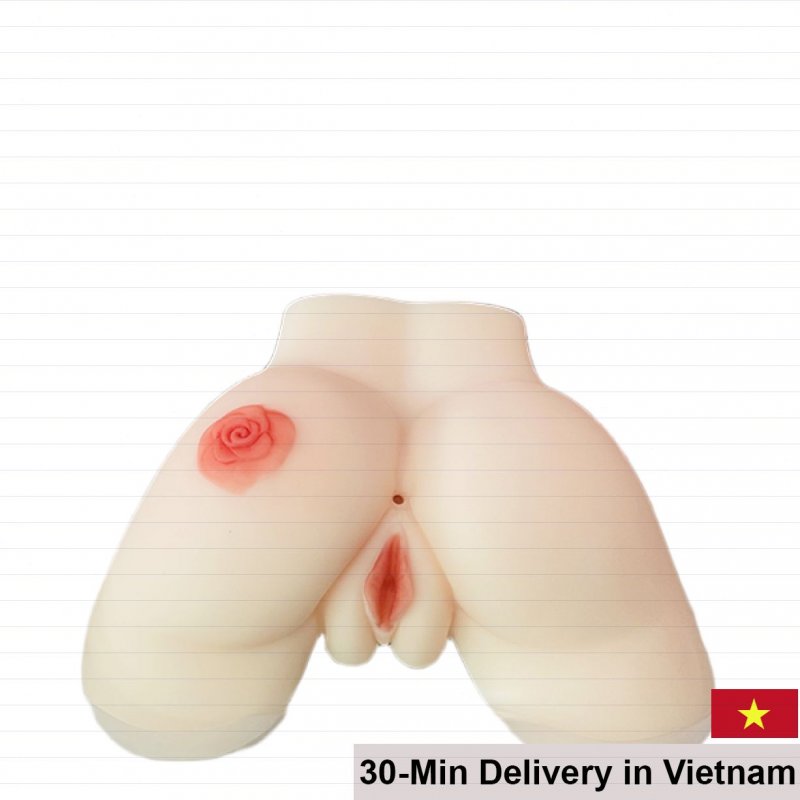 Doggy Style Silicone Vibrating Male Masturbator With Rings 