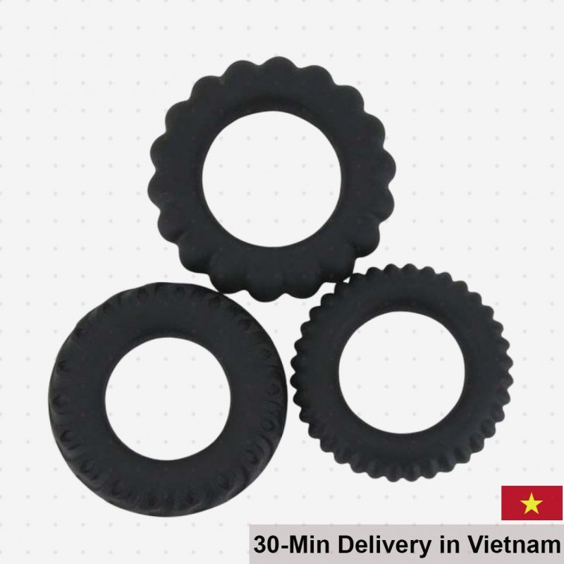 Male Delay Ring Vibrating Cock Ring Enhance Erection Prolong Sex Time 