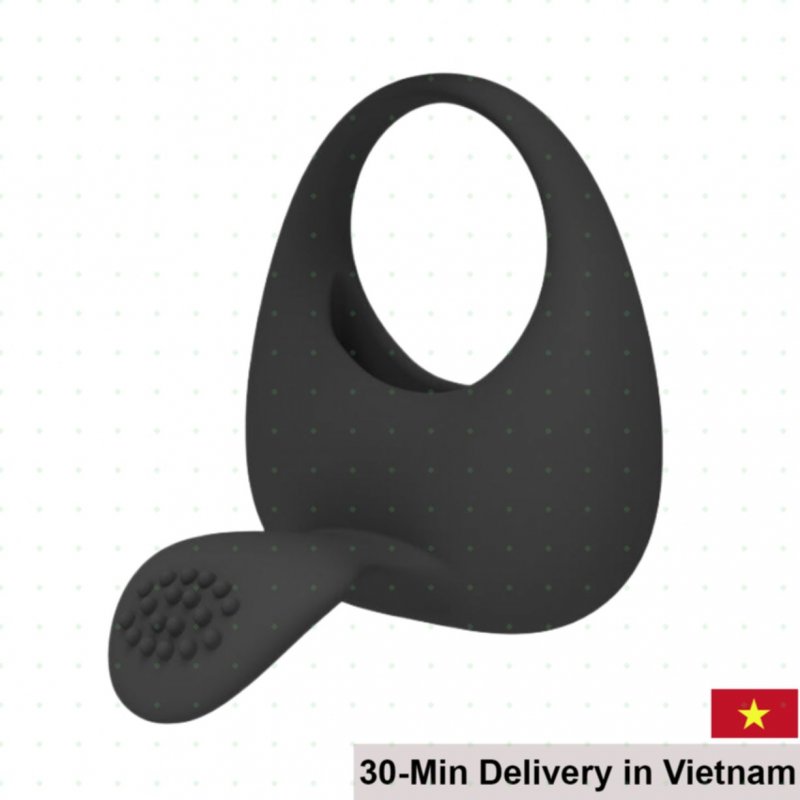 Stimulating Tongue Ring Vibrator 2-in-1 Male Pleasure Erectile Support Toy 