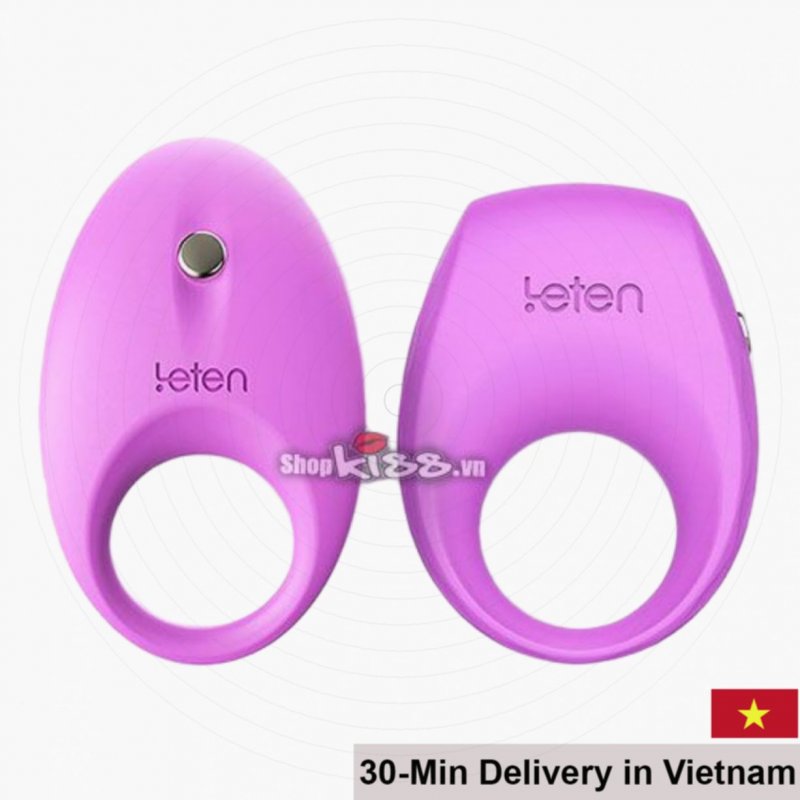 Leten Penis Ring Silicone Waterproof 6.2x4.6cm Pink Vibrator 