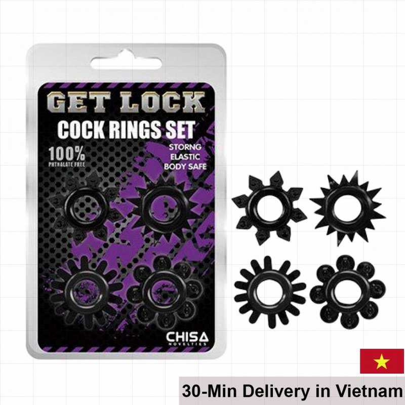 Get Lock Starfish Silicone Studded Penis Rings 