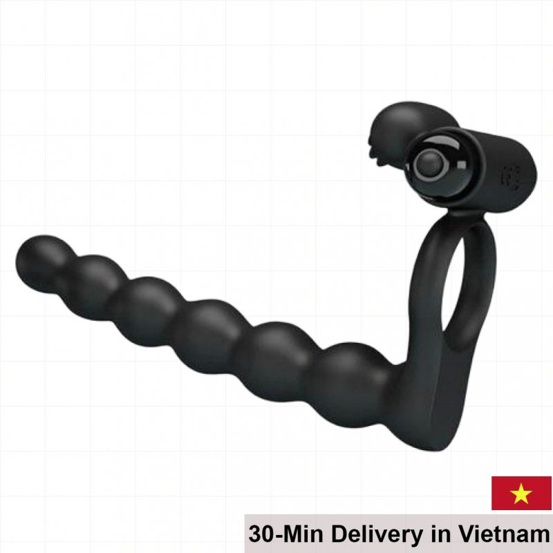 Prettylove Hercules Penis III 3-in-1 Silicone Anal Stimulator Ring 