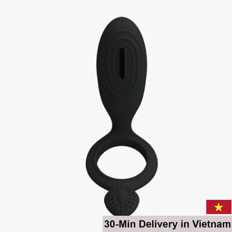 Prettylove Ethel Vibrating Silicone Penis Ring Delay Enhance 