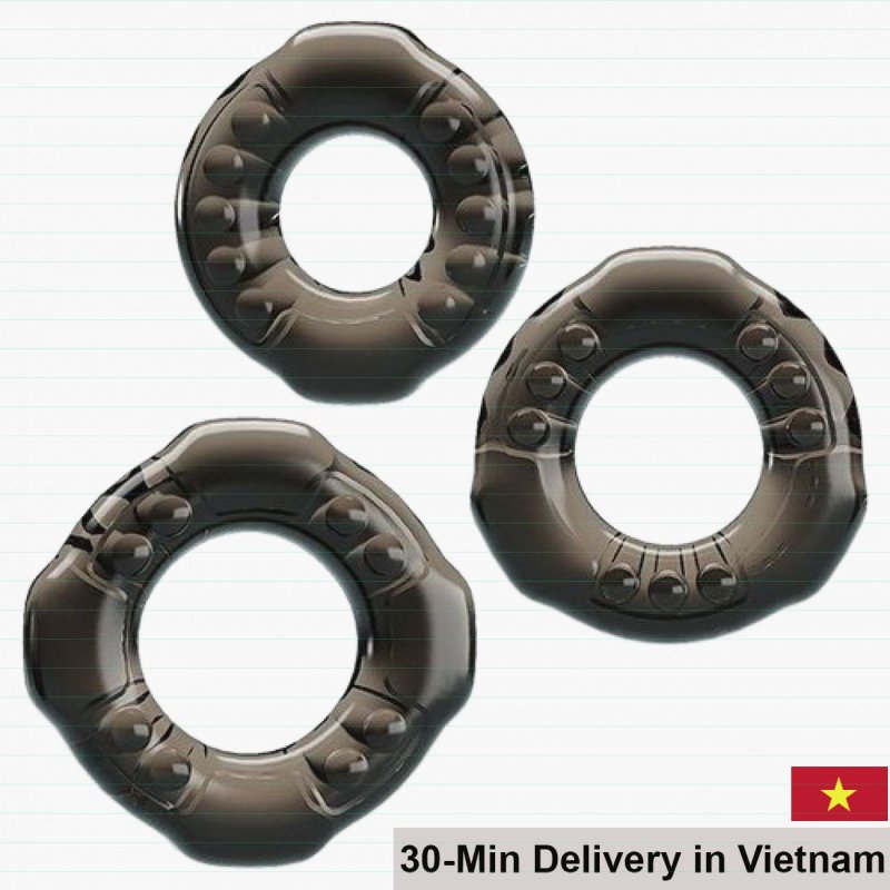 Baile Triple Penis Rings Delay and Pleasure Set 
