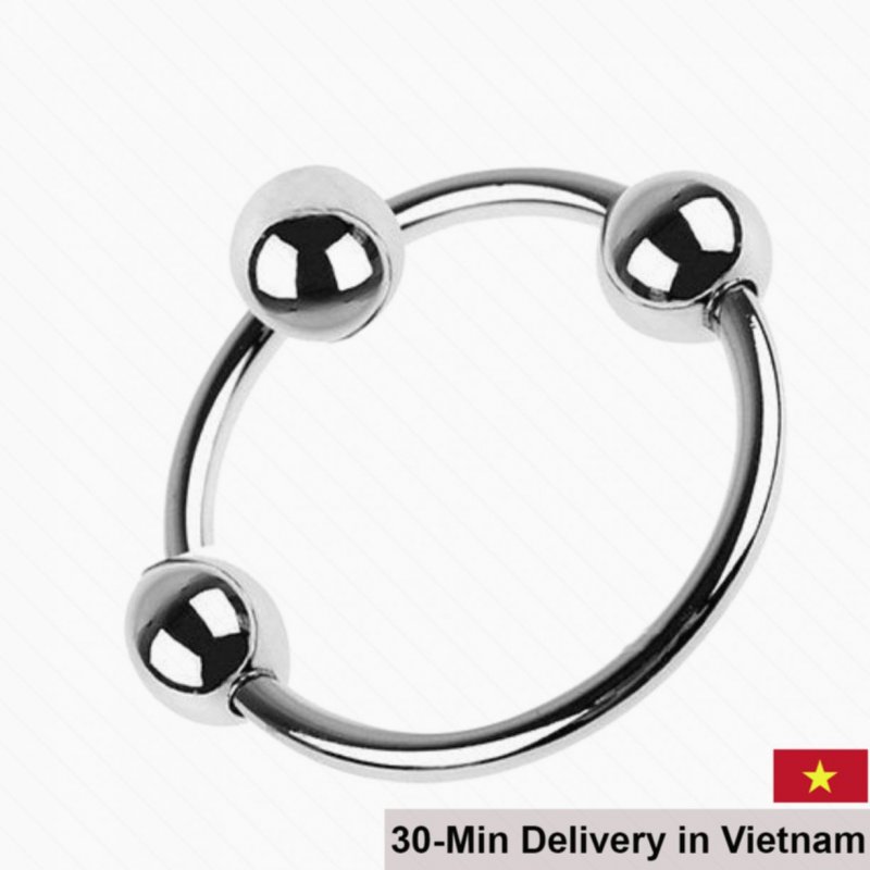 Steel Triple Bead Penis Ring Delay Booster 