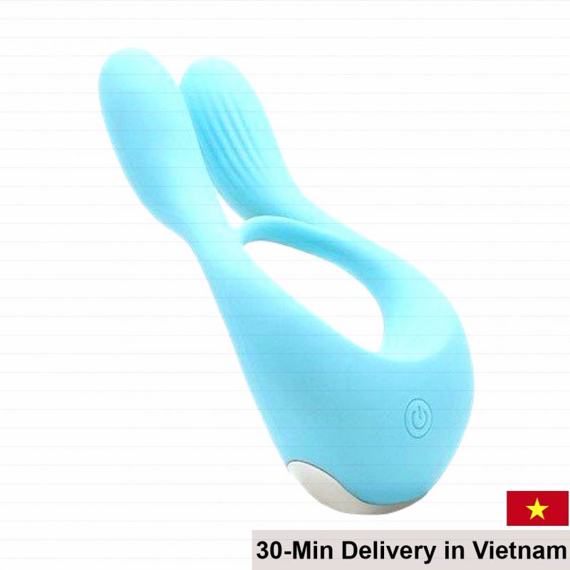Kisstoy Man Martin Silicone Vibrating Cock Ring Blue 