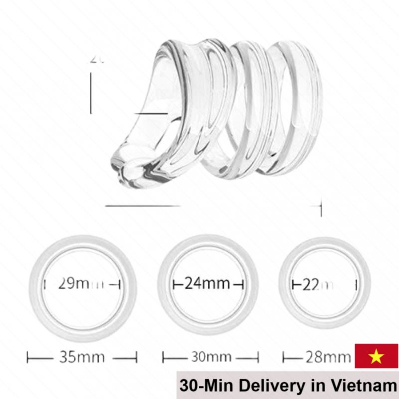 Multifunctional Male Delay Ring Transparent TPE 