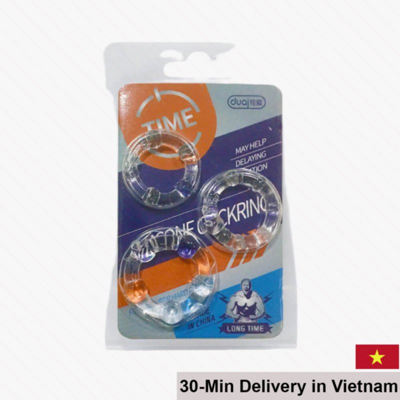Duai Long Time Durable Silicone Ring Set 3 Pieces Flexible 