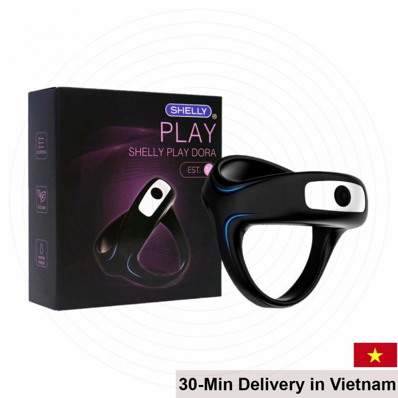 Shelly Play Dora Compact Ring Vibrator Dual Pleasure Couples Device 