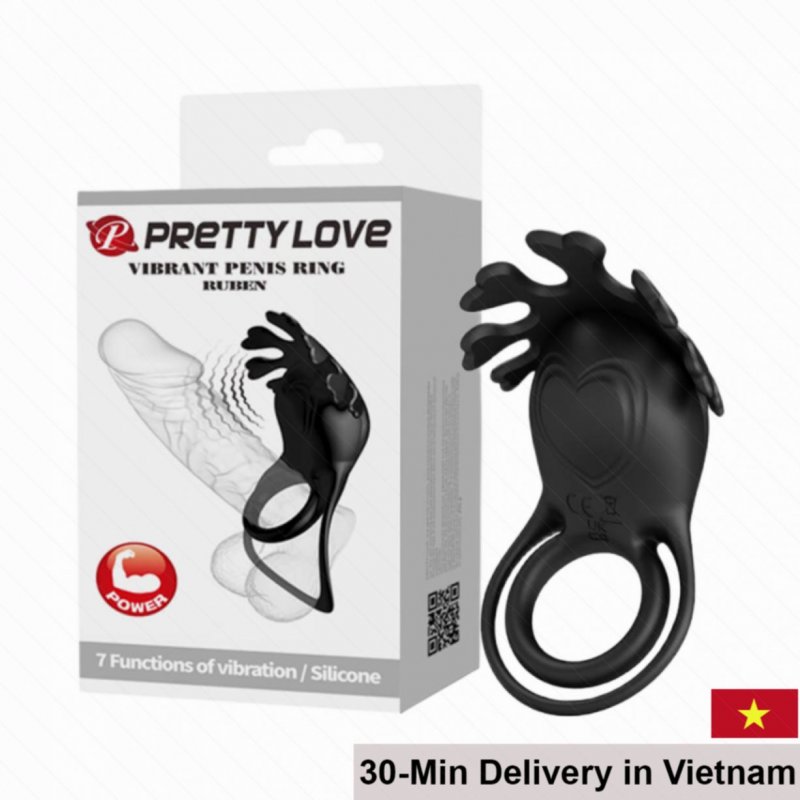 Pretty Love Ruben Adjustable Powerful Pleasure Ring Vibrator 
