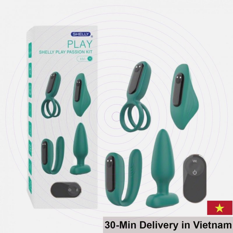 Shelly Play Passion Kit 4pcs Intense Pleasure Couple’s Stimulation Set 