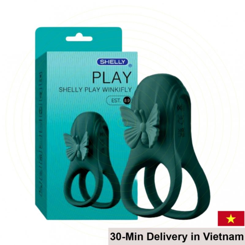 Shelly Play Winkifly Dual Ring Vibrator Couples Intimacy Enhancer 