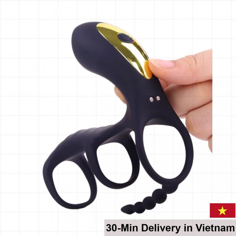 Penis Testicle Stimulator Ring Vibrating Blowjob Combo 