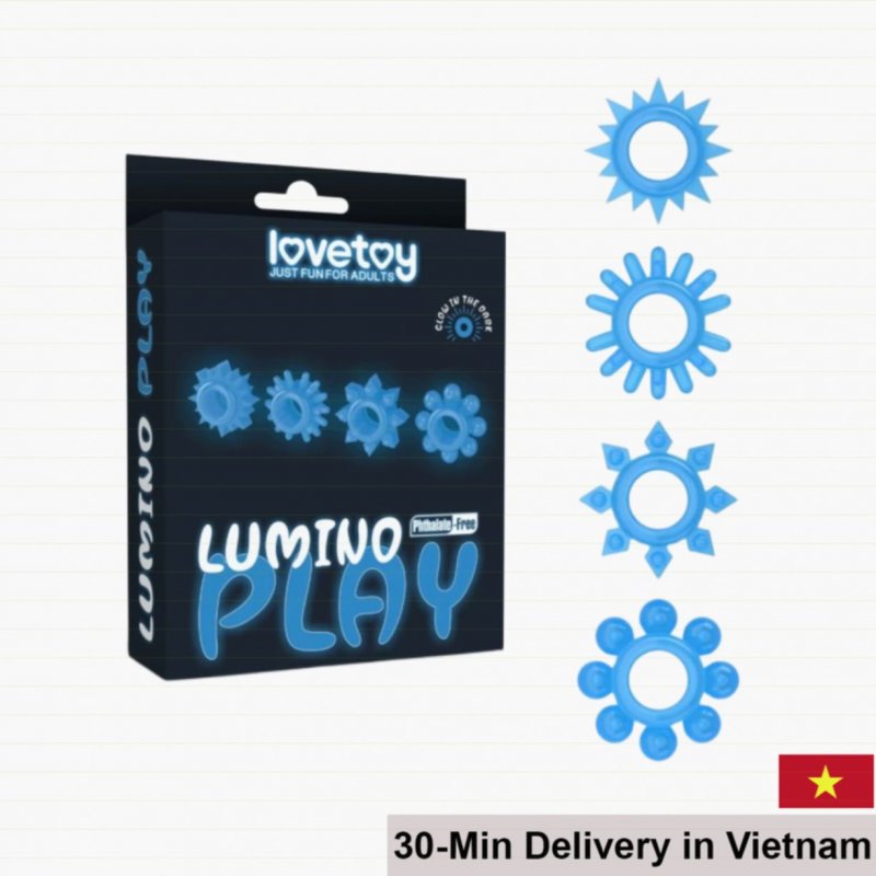 Lovetoy Lumino Play 4 Glow Silicone Penis Rings 