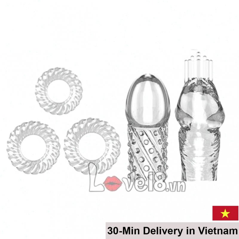 BD88 Set Spiked Ribbed Textured Condom Enhance Male Performance 