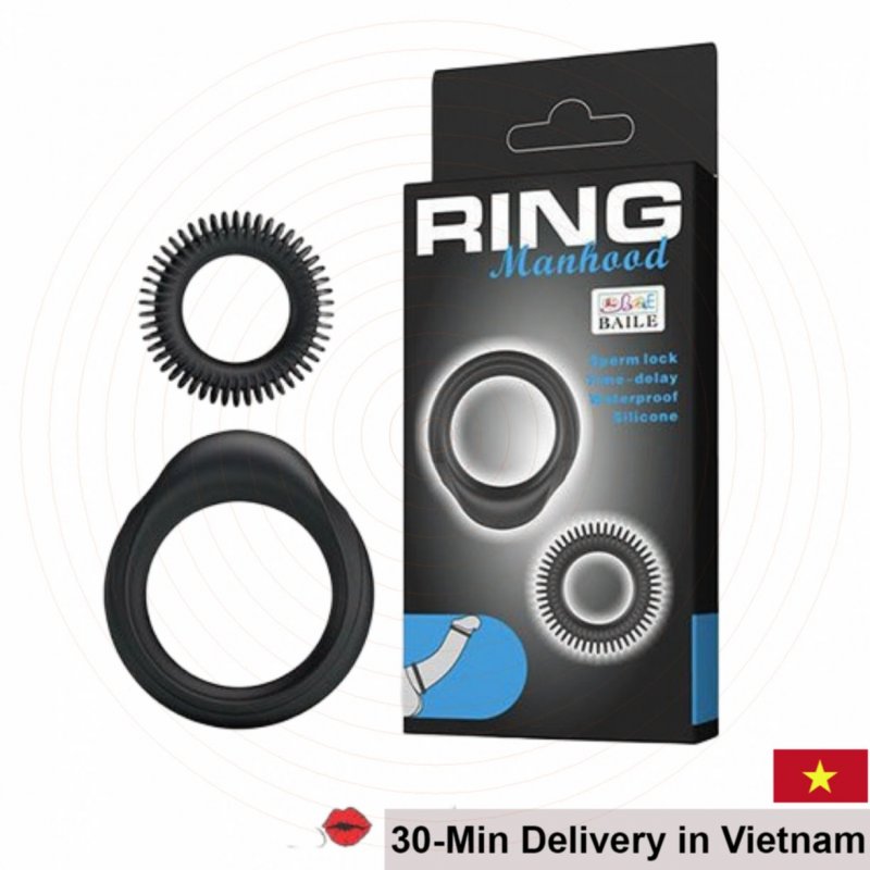 Manhood Cock Ring Delay Ejaculation Silicone Comfortable Fit 