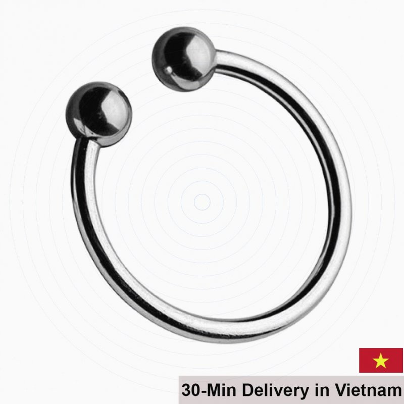 Stainless Steel Cock Ring with Ball Bearing for Enhanced Stamina 