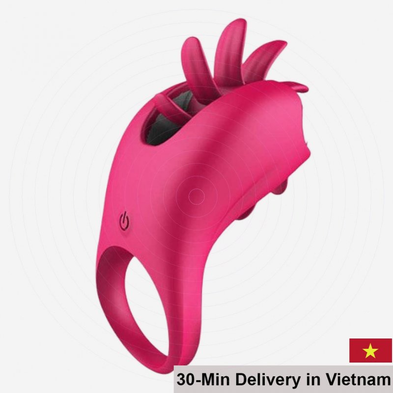 LafyHo Rotating Tongue Ring Vibrator Couples Enhancer DC24N 