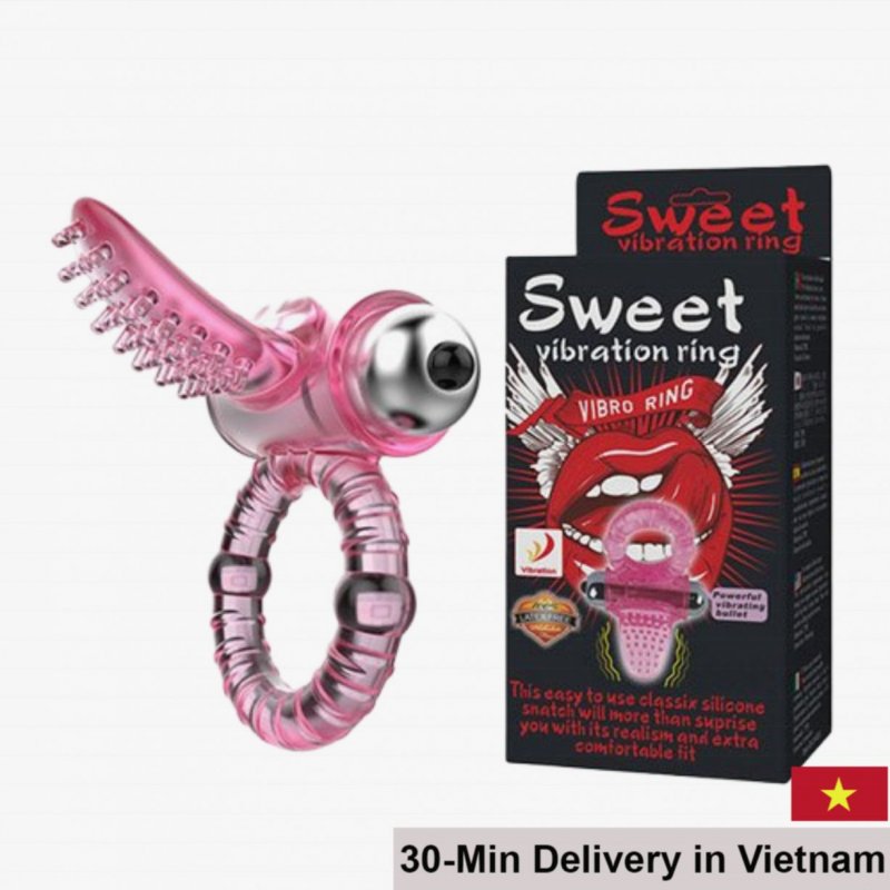 Sweet Tongue Licking Vibrating Ring for Male Pleasure 