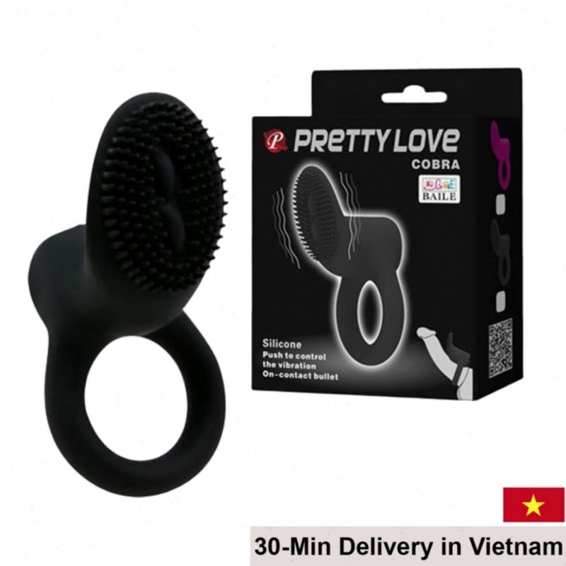 Pretty Love Cobra Textured Tongue Ring Penis Stimulator Male 