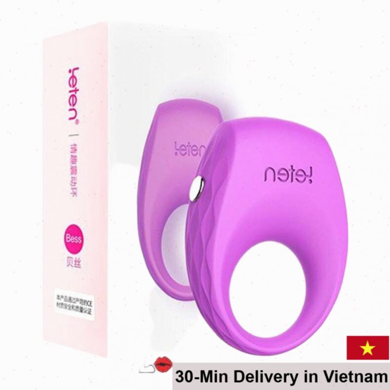 Leten Bess Anti-Ejaculation Vibrating Penis Ring Long-Lasting 