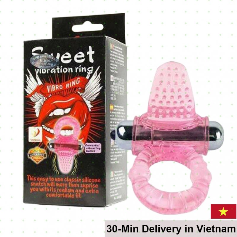 Sweet Tongue Shaped Love Ring 7-Speed Vibrator 