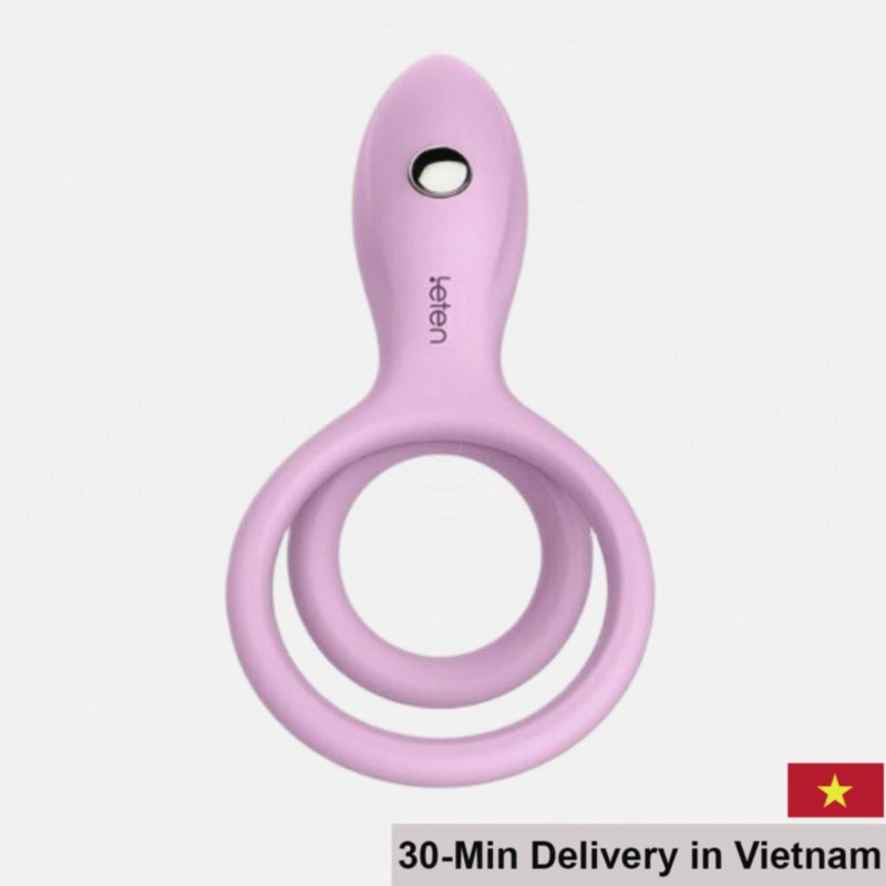 Leten G-Spot Ring Vibrator With Tongue Licking Strap 