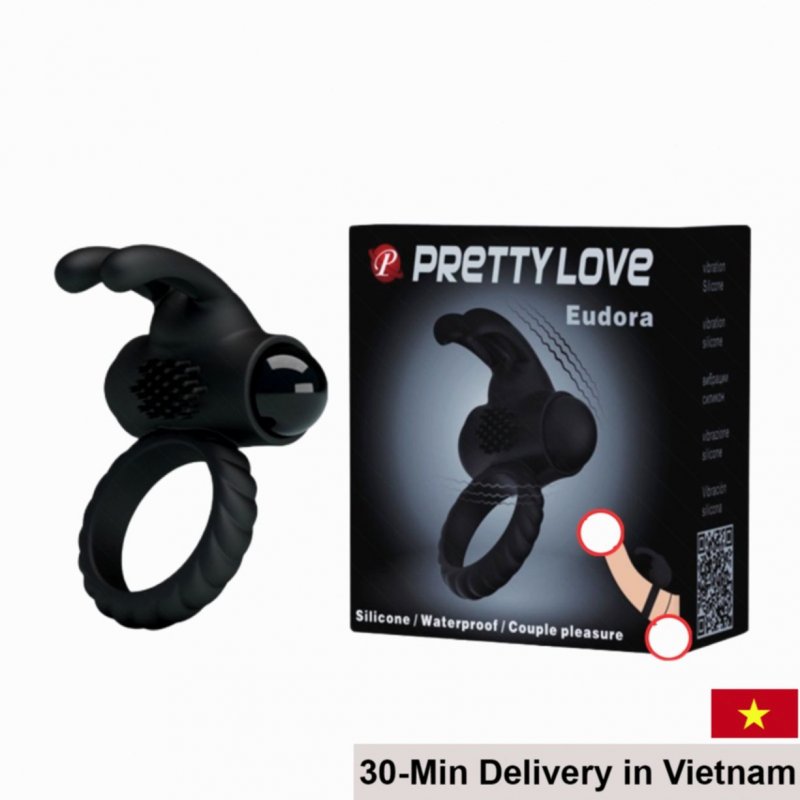 Pretty Love Ring Silicone Delay Erection Vibrating 