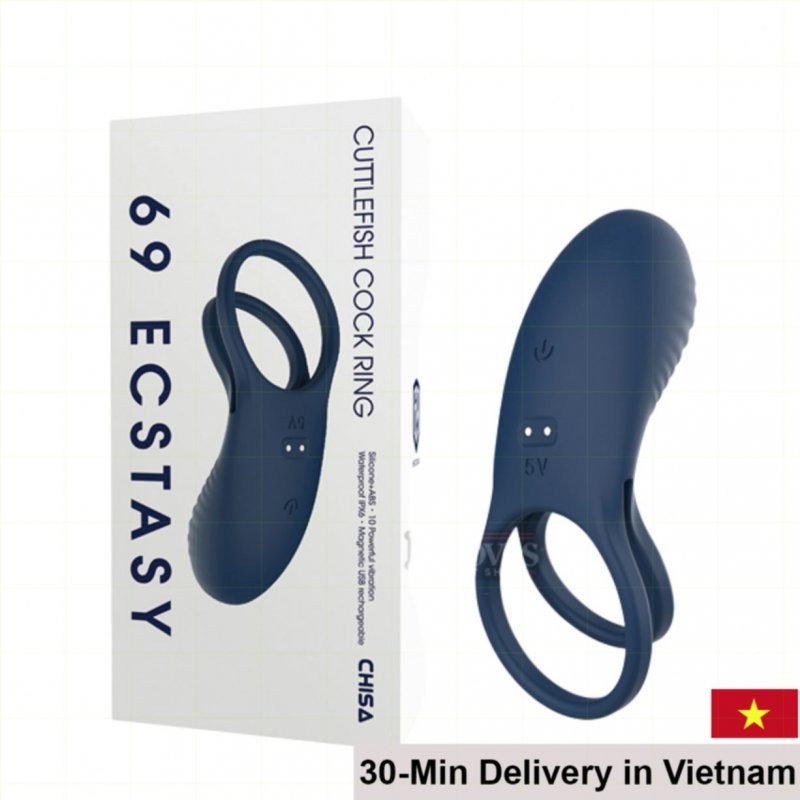 Chisa 69 Ecstasy Penis Ring Waterproof 10 Vibration Modes 