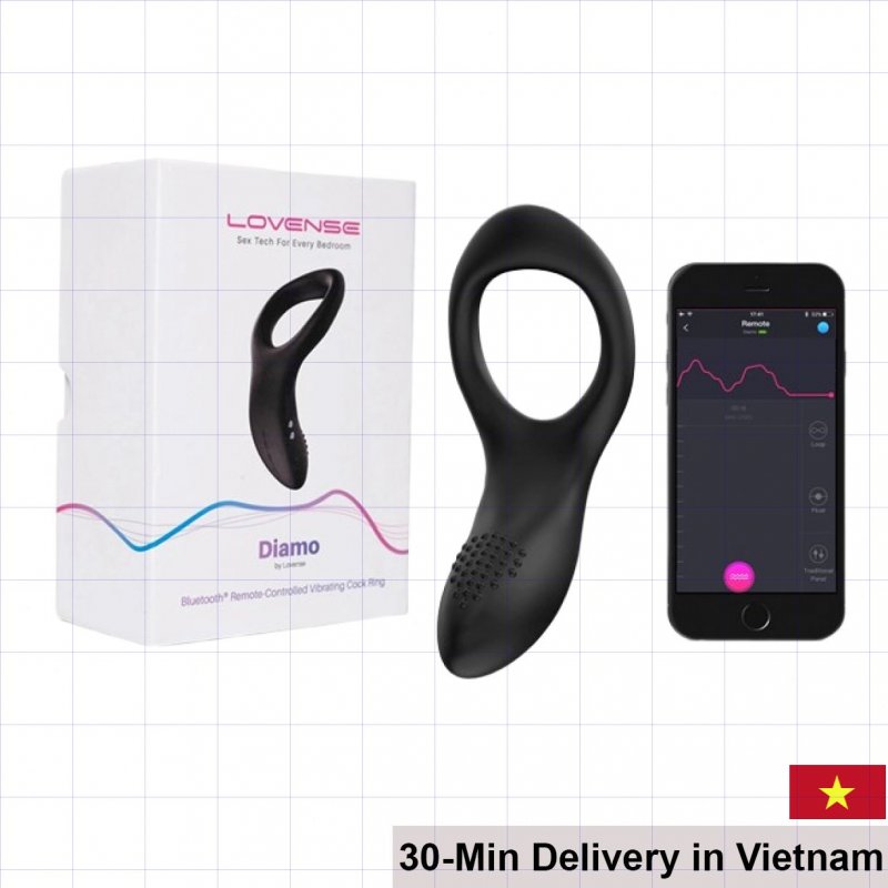 Lovense Diamo App Controlled High End Vibrating Cock Ring 