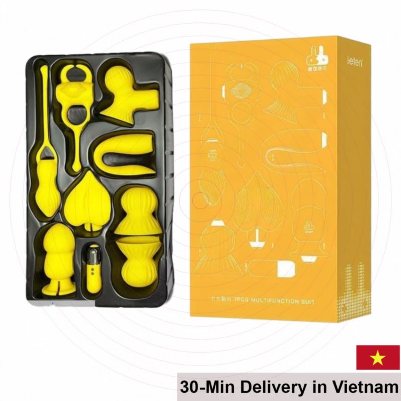Leten 7-Piece Multifunctional Powerful Vibrator Suite Set 